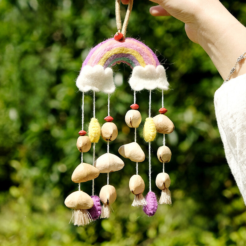 Rainbow Felt Joyful Nut Chime